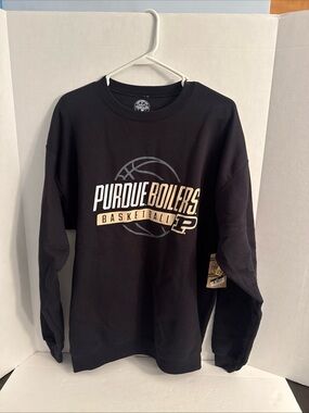 Purdue Boilermakers Rivalry Threads 91 Crewneck Sweatshirt Black Size Large NWT
